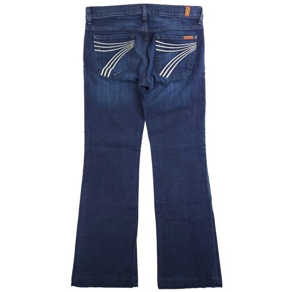 7 For All Mankind Dojo Jeans Flare Denim Stretch Women's "27" Real 31x32 - Picture 3 of 12